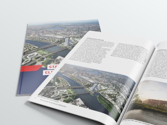 Mockup Zeitschrift Stadteingang Elbrücken