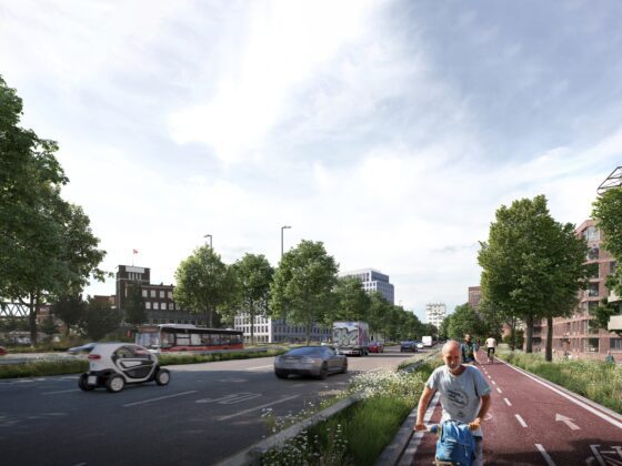 Visualisierung Straße und Fahrradwege Elbrücken