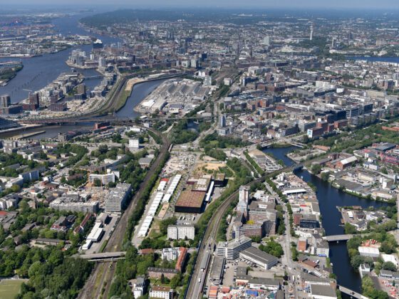 Luftbild Standort neuer Huckepackbahnhof