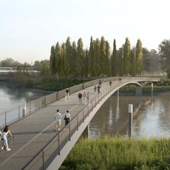 Visualisierung der Entenwerder Brücke.