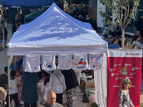 Zelt der BBEG beim Stadtteilfest.