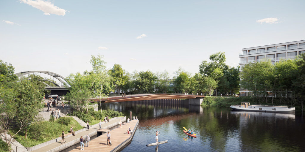 Visualisierung einer Brücke über die Bille