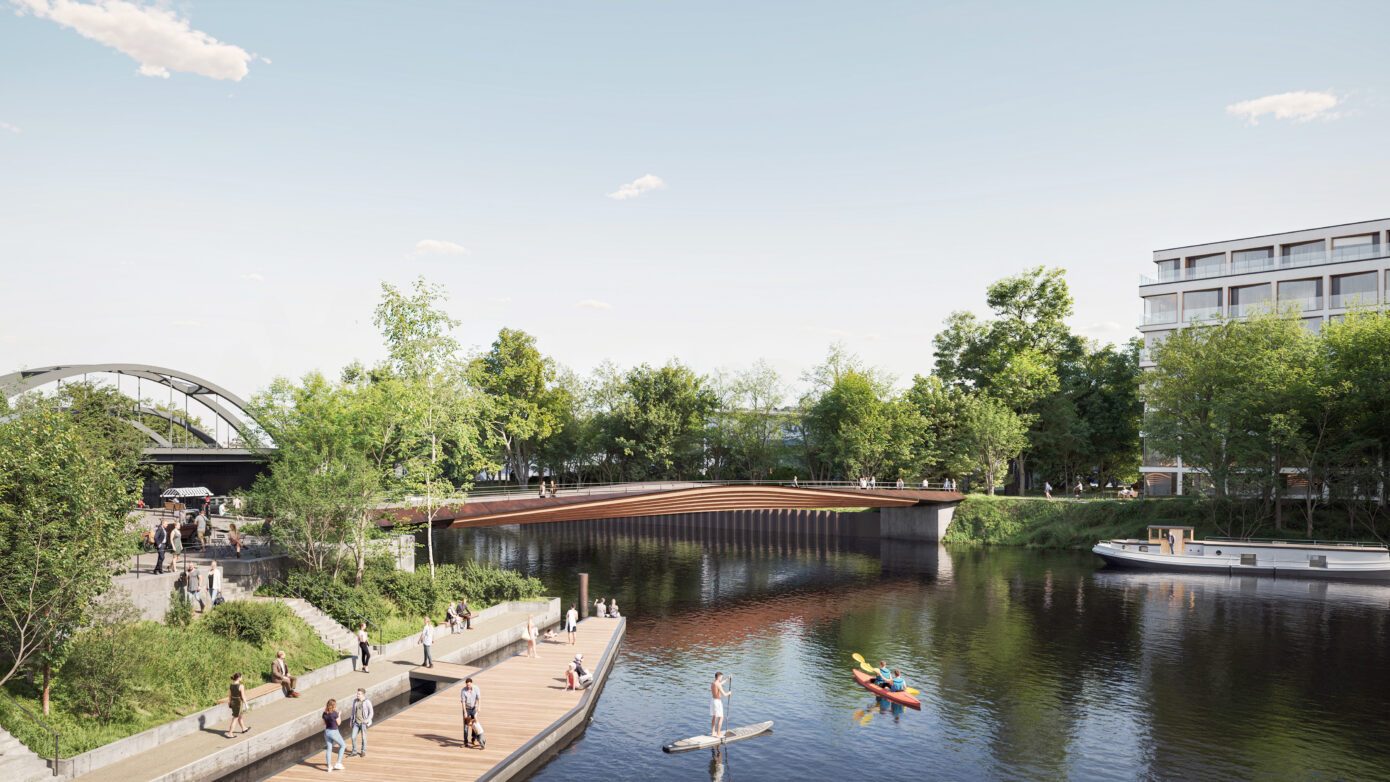 Visualisierung einer Brücke über die Bille
